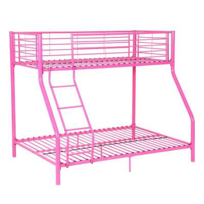 2020 NEW style double decker metal  bunk beds for adult dormitory and military pink black color kids twin bed